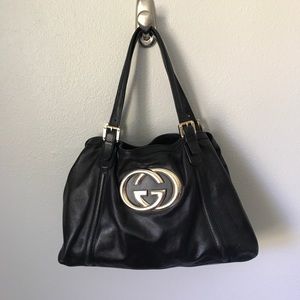 Gucci Black Leather with Gold Hardware